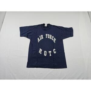 Air Force ROTC Blue 50/50 T-shirt  L USAF Fruit Of The Loom